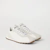 Suede and calfskin runners