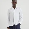 Shirt with camp collar