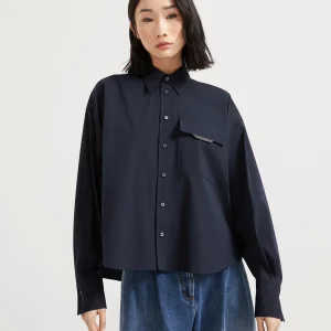 Stretch poplin shirt