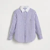 Striped poplin shirt