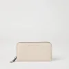 Leather wallet with monili