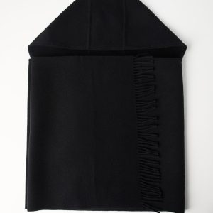 Knit scarf with hood