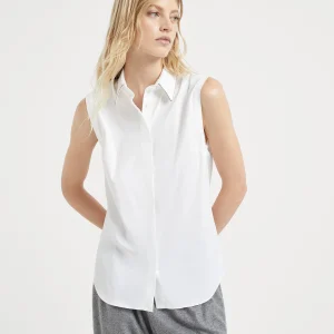 Stretch poplin shirt