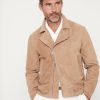 Suede biker jacket