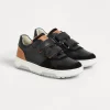 Calfskin and suede sneakers