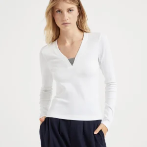 Ribbed jersey T-shirt
