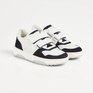 Calfskin and suede sneakers