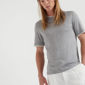 T-shirt with faux-layering