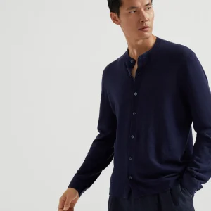 Linen and cotton cardigan