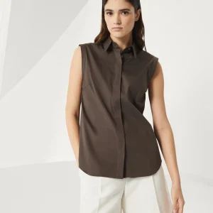 Stretch poplin shirt