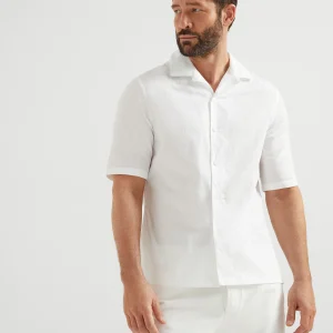 Shirt with camp collar