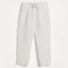 Gabardine garment dyed trousers