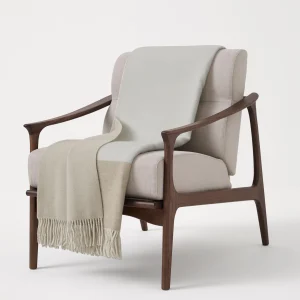 Cashmere double cloth throw