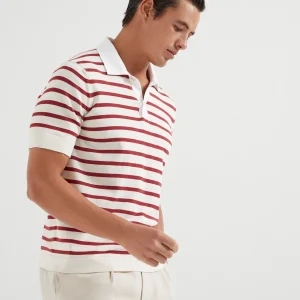 Knit polo shirt