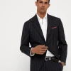 Wide chalk stripe blazer