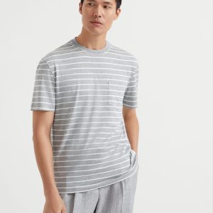 Striped jersey T-shirt
