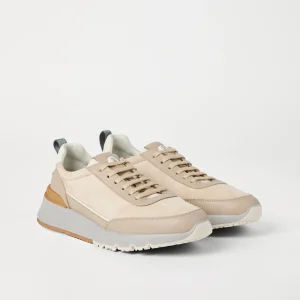 Suede and calfskin runners
