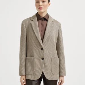 Knit blazer with monili