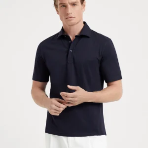 Polo with shirt collar