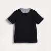T-shirt with faux-layering