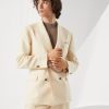Chevron deconstructed blazer