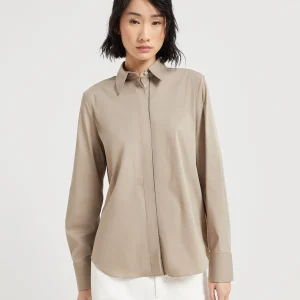 Stretch poplin shirt
